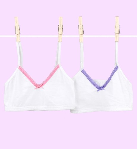 2 SeamFree Lace Trim Crop Tops