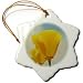 Orange Poppies Spring Day- Flowers - 3 Inch Snowflake Porcelain Ornament