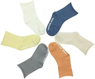 Petescilla Baby Toddler Unisex Rollable Top Crew Socks Size 0-2, 2-4 Solid Color (M (2y-4y))