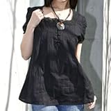 授乳口付ボタンブラウス (ブラック/Mサイズ/08春夏ウェア新作/トップス)