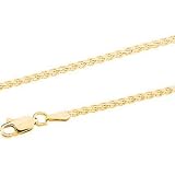 14K Yellow Gold Flat Wheat Chain - 18 inches