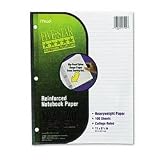 Reinforced Filler Paper, 3 Hole, College Ruled, 11 x 8 1/2, 100 Sheets/Pack (MEA17102) Category: Filler Paper Reinforced Filler Paper, 3 Hole, College Ruled, 11 x 8 1/2, 100 Sheets/Pack (MEA17102) Category: Filler Paper