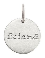 Friend Charm and Pendant in Sterling Silver