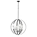 Millennium 456-MB/PN Six Light Pendant Black