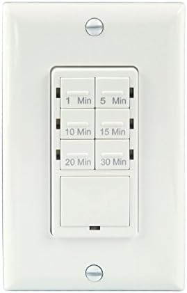 In-wall 30min Countdown Timer Switch 7-button Preset w/ Override for Led&amp;cfl