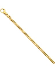 14k Yellow Gold 8in 4.5mm Hand-Polished Fancy Link Bracelet. Metal Wt- 15.18g