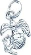 Sterling Silver Marine Corps Emblem Charm