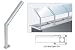 C.R. LAURENCE D999ALH0E CRL Satin Anodized D999 Series 23 Left Hand Open End Sneeze Guard Post