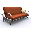 American Furniture Alliance Evolution Futon Frame Full, Pewter