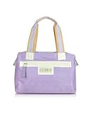 Fendi Lavender and White Mini Logo Double Handle Bag