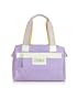 Fendi Lavender and White Mini Logo Double Handle Bag