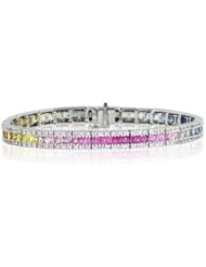 Effy Jewlery Water Colors Multi Sapphire and Diamond Bracelet