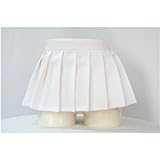 20ｃｍ丈超ミニ！プリーツスカート　ホワイトＭ