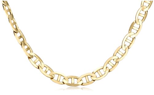 14k Yellow Gold 8.4mm Mariner Chain Necklace, 24