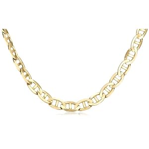 14k Yellow Gold 7.1mm Mariner Chain Necklace, 24