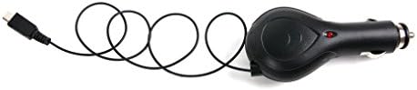 DURAGADGET Premium Quality In-Car Charger (5V / 1A) with Retractable Micro USB Cable Compatible with the EasyAcc QY8 Bluetooth Earphones