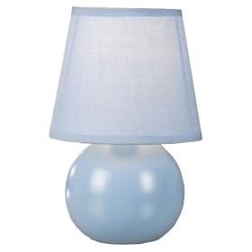 Normande HE1-1152-BL Smitty Accent Lamp, each, Blue ceramic base.