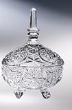 STARLITE 24% CRYSTAL OVAL FOOTED CANDY BOX