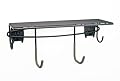 SCHULTE 7115-5602-50  Shelf with Hooks, Granite Gray