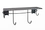 SCHULTE 7115-5602-50  Shelf with Hooks, Granite Gray