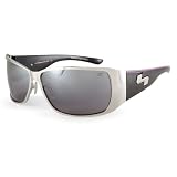 Sundog Prowl-Paula Creamer Signature Style Sunglasses with Midnight Black and Pink Silver Frame and Gradient Smoke Flash Mirror Lens