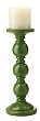 Pack of 4 Grass Green Triple Ball Pillar Candle Holders