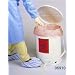 Justrite 05930R Steel Biohazard Waste Can, 10 Gallon Capacity, Red