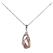 HinsonGayle Extreme Baroque Collection AAA Pink Baroque Cultured Pearl Pendant Necklace