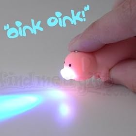 CUTE PIG Light Up KEYCHAIN With Sound FX