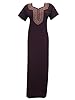 Boho Muumuu Cotton Kaftan Floral Embroidered Caftan Long Maxi Dress for Womans Medium