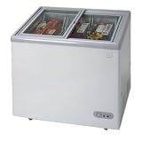 CF211G - 7.4 CF Commercial Glass Top Display Chest Freezer - White