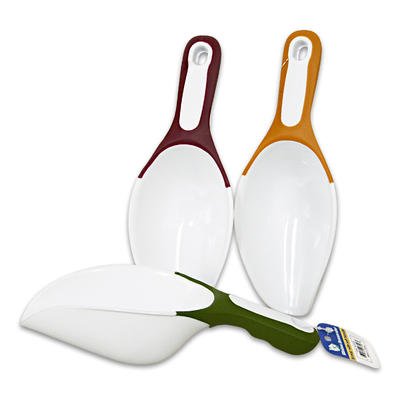 Set of 3 Assorted Soft Grip Scoop Kitchen Baking Tool Cook Housewares Flour Sugar Ice