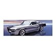 Ford Mustang (GT-500, Silver) Art Poster Print - 12x36