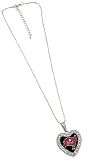 NFL Tampa Bay Buccaneers Reversible Crystal Heart Pendant with 16" Chain