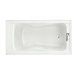 American Standard 2422VC.020 Evolution 5-Feet by 32-Inch Deep Soak Whirlpool Bath Tub with EverClean and Hydro Massage System I, White