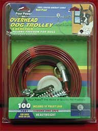 Four Paws Products Heavy Trolley Silver 100 Feet - 84071