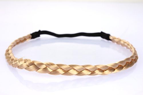 Onedor Braids Braided Headband Synthetic Fashion Plaits Hairband(two Pieces) (25#-Blonde)