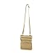 Roma Leathers Genuine Leather Multi-Pocket Crossbody Purse Bag (Beige)