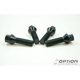 Extended Wheel Lug Bolt (Pack of 4) 12x1.5 35mm Ball Seat Black by Unknown