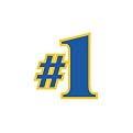 #1 Cheer Cheek Decal 100-pk. - Blue/ Gold