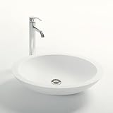 IMAGE OF Callie Round Resin Vessel Sink - White Matte Finish
