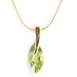 9ct Yellow Gold And Peridot Necklacependant