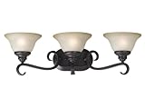 Kenroy Home 80473ORB Welles Three-Light Vanity Light With 7-Inch Cream Scavo Glass Shades, Oil Rubbed Bronze Kenroy Home 80473ORB Welles Three-Light Vanity Light With 7-Inch Cream Scavo Glass Shades, Oil Rubbed Bronze