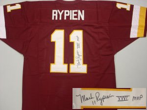 Mark Rypien Signed Washington Redskins Maroon Jersey - XXVI MVP