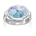 Ancient Roman Glass Ring with Hammered Band