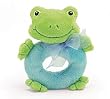 Plush Blue & Green Frog Baby Rattle