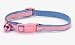 Ultra Suede Safety Cat Collar Adj 8-12 Pink W/blue