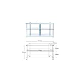 Stil-Stand STUK1402 MELLAN 42 inch Plasma Table (STUK 1402 / STUK-1402 / STUK 1402 CHCL / STUK1402CHCL / STUK-1402-CHCL)