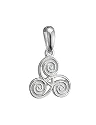 [CJS44398] Sterling Silver Newgrange Cross Pendant On A Chain -Failte