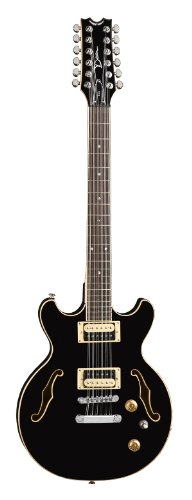 Dean BOCA 12 String Semi Hollow Body Electric Guitar Classic Black